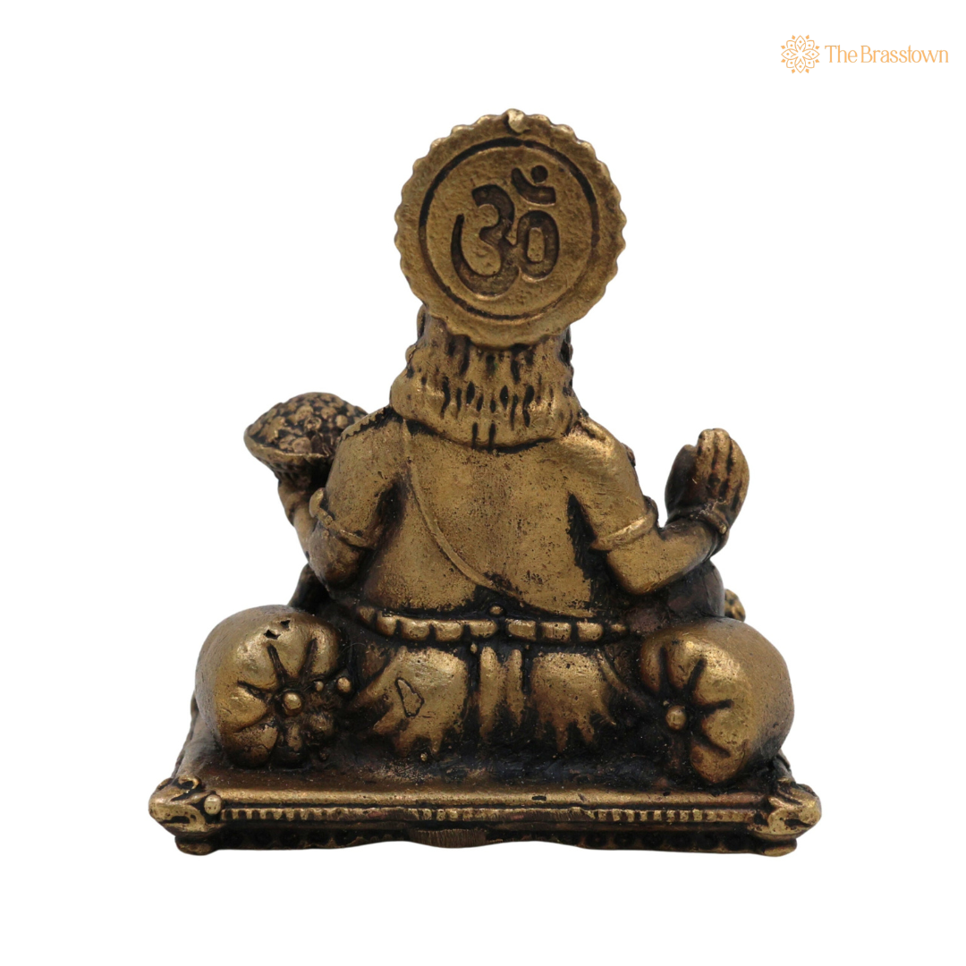 Handcrafted Brass Kuber Idol for 2 Inch – home mandir puja decor India