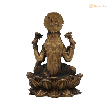Brass Handcrafted Lakshmi Idol 2.5 Inch – home mandir puja decor India
