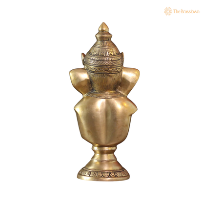 Handcrafted Brass Ganesha Trophy 10 Inch – home mandir puja decor India