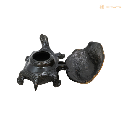 Brass Tortoise Idol (Kurma) – Vastu &amp; Feng Shui (Kachhua) Symbol for Stability, Wealth &amp; Protection 2 Inch