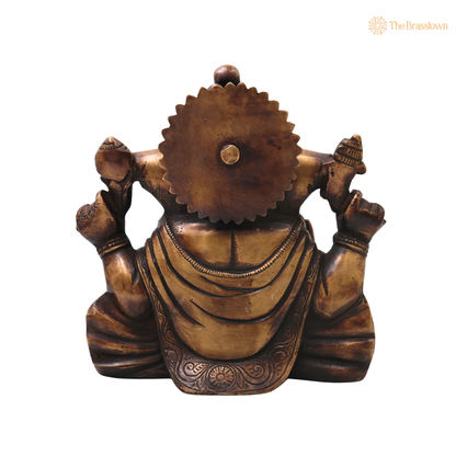 Handcrafted Brass Ganesha Ganapati Vinayaka Idol – Chola Style Ganapati Vinayaka Murti for Pooja, Home Mandir, Décor &amp; Gifting 10 Inch