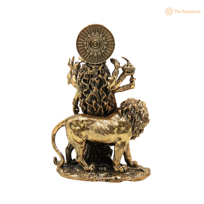 Handcrafted Brass Maa Durga Idol 6 Inch – home mandir puja decor India