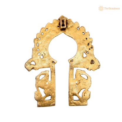 Antique Brass Peacock Temple Arch Frame 10 Inch