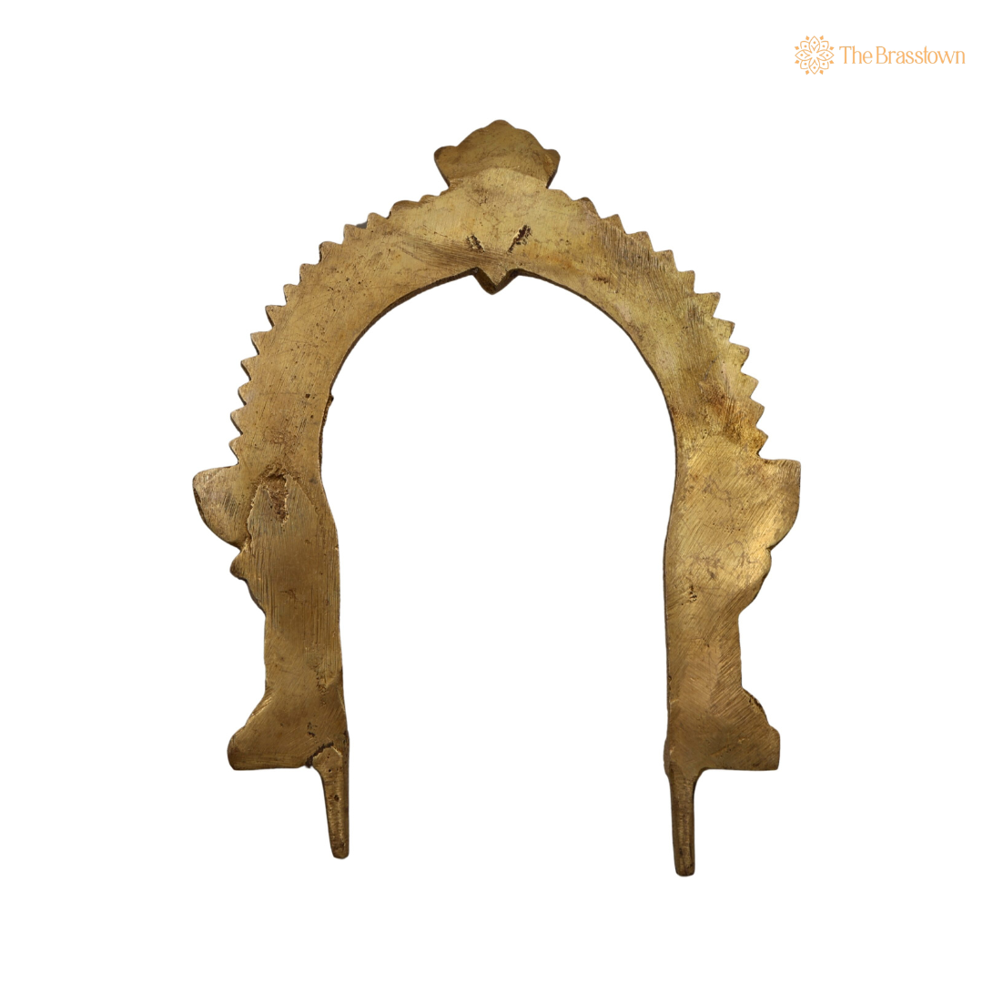 Brass Prabhavali Arch Frame 6.5 Inch – home mandir puja decor India