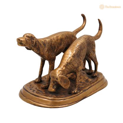 Brass Dog Idol 6 Inch – home mandir puja decor India