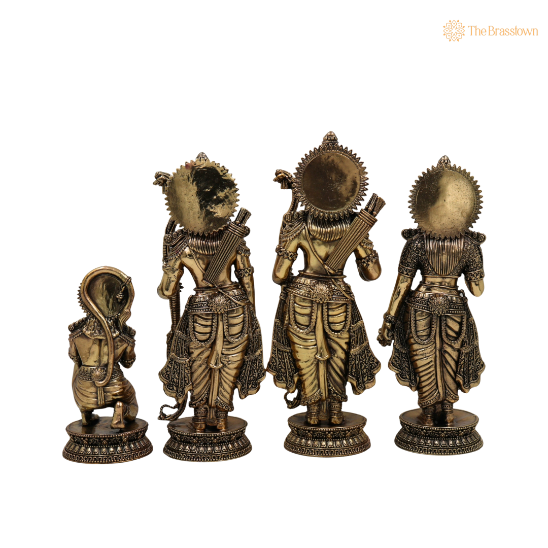 Brass Ram Darbar Idol 10 Inch – home mandir puja decor India