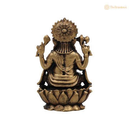 Handcrafted Brass Ganpati Bappa Idol 3 Inch – home mandir puja decor India