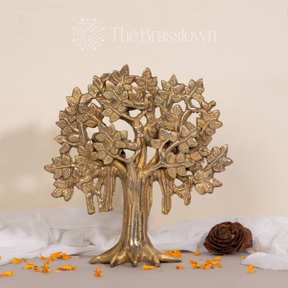 Brass Kalpavriksha Tree of Life with Roots