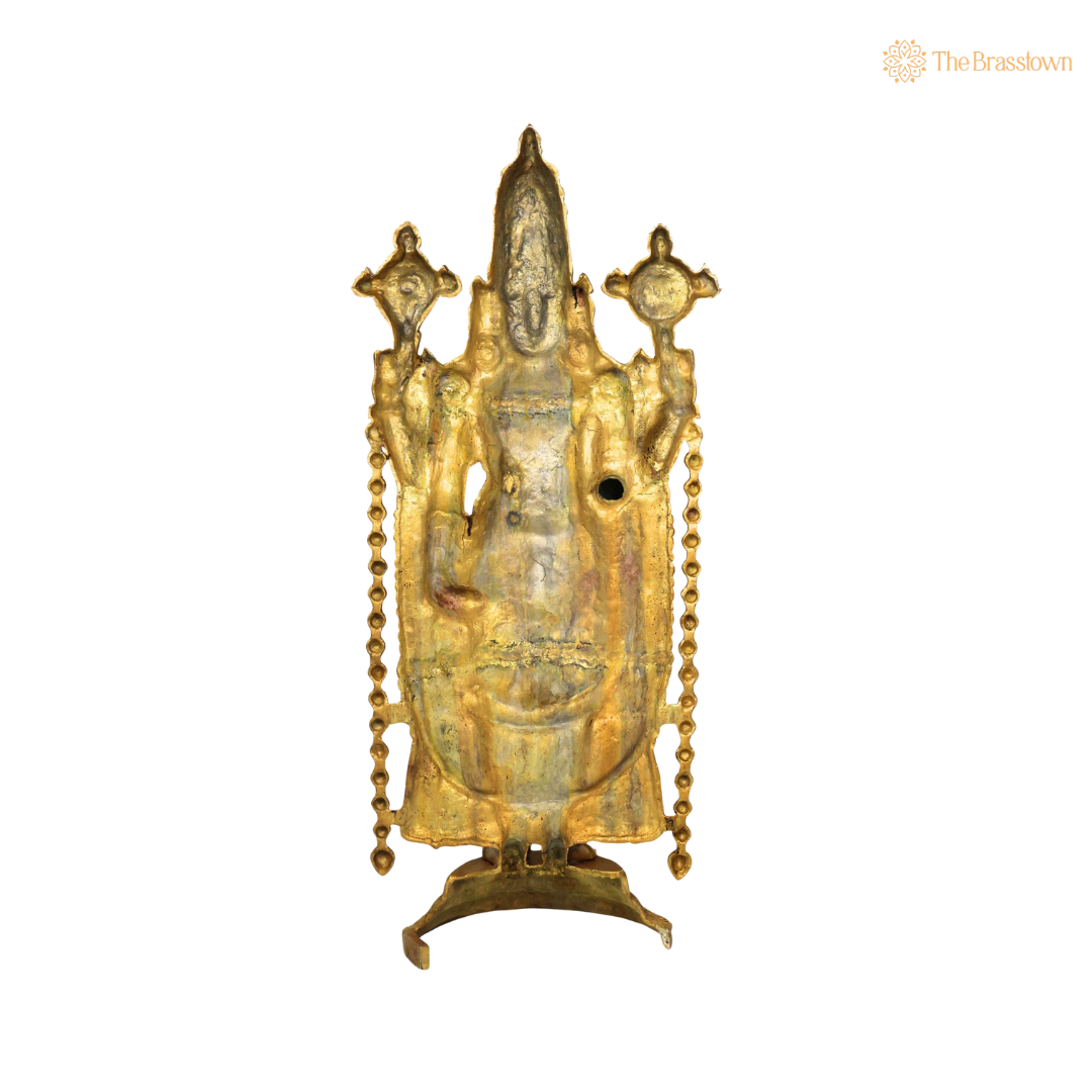 Brass Venkateswara Balaji Srinivasa Govinda Tirupati Perumal Idol – Tirupati Balaji Statue for Puja &amp; Home Mandir 47 Inch