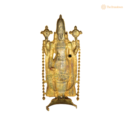 Brass Venkateswara Balaji Srinivasa Govinda Tirupati Perumal Idol – Tirupati Balaji Statue for Puja &amp; Home Mandir 47 Inch