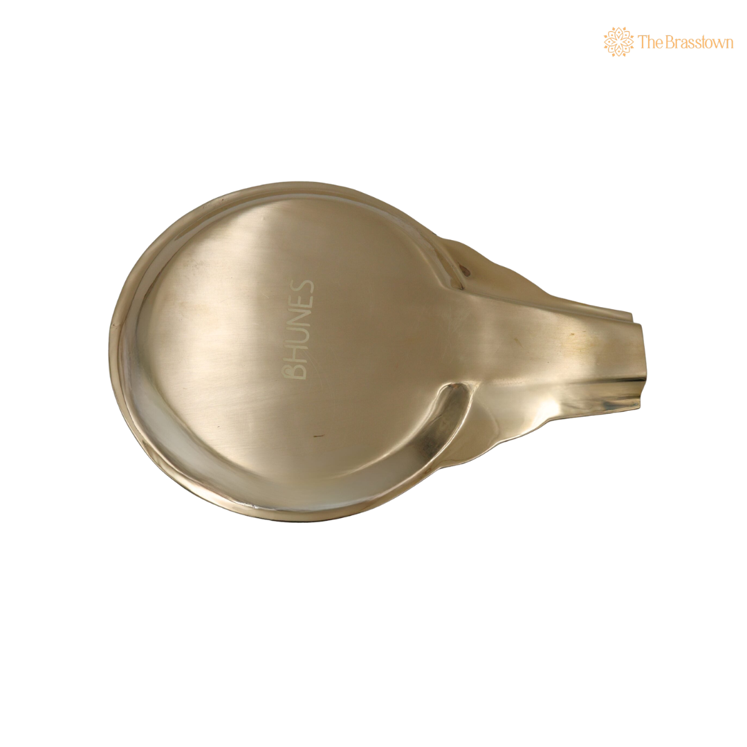 Brass Abhisheka Patra – Traditional Abhishekam Somasutra Vessel for Deity Worship, Mandir Rituals &amp; Home Puja 1 Inch