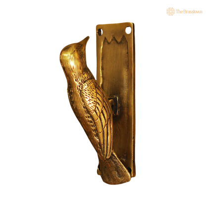 Handcrafted Wooden Woodpecker Door Knocker 7 Inch – home mandir puja decor India