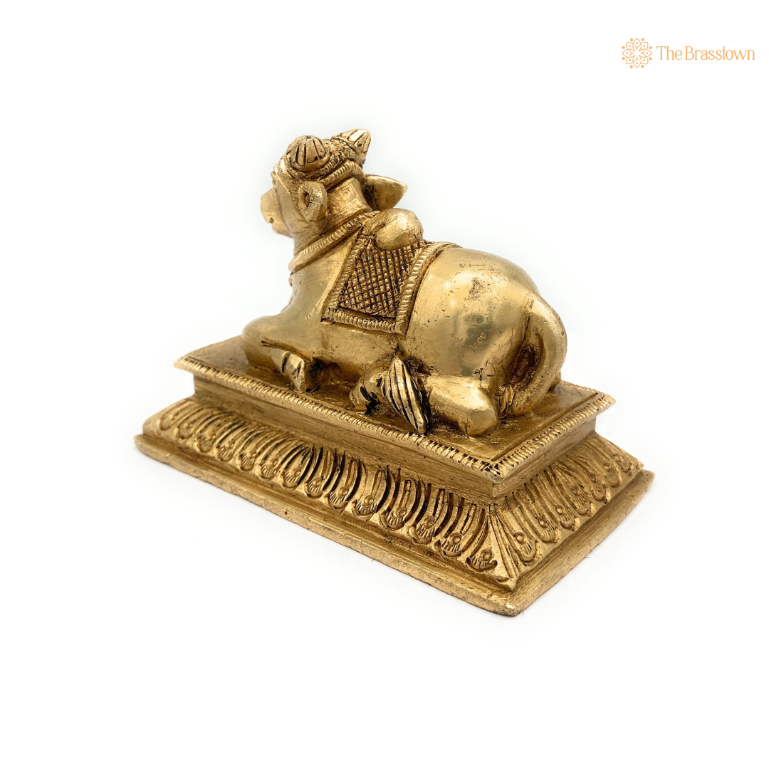 Traditional Brass Nandi Statue 3 Inch
