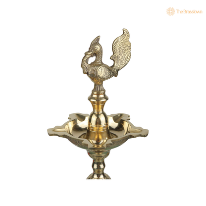 Traditional Handcrafted Brass Kuthu Vilakku – Traditional Diya Lamp for Pooja, Temple &amp; Home Décor 24 Inch