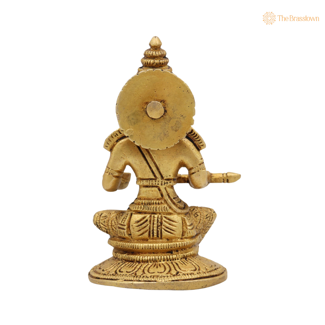 Brass Annapurna Devi Idol 5 Inch – home mandir puja decor India