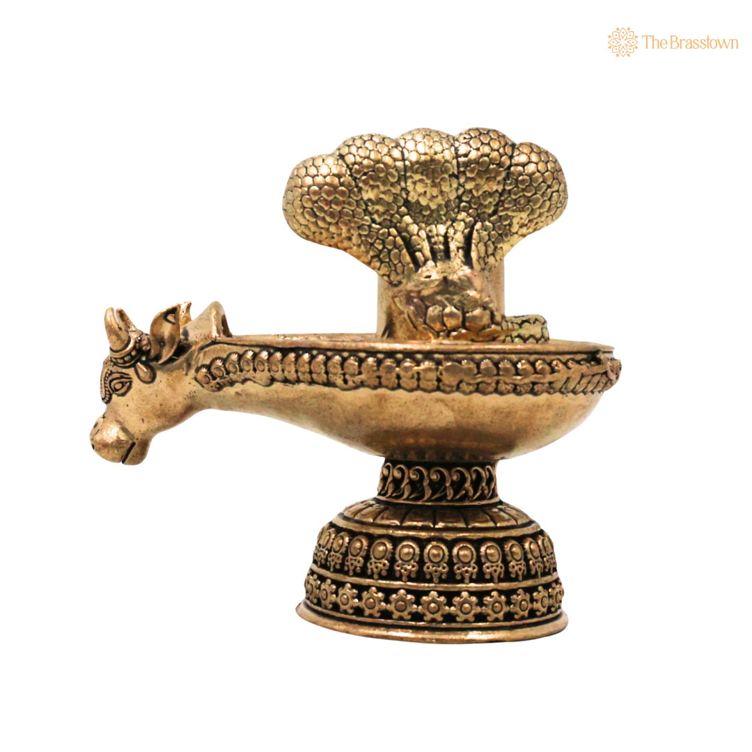 Brass Shivling 4 Inch – home mandir puja decor India