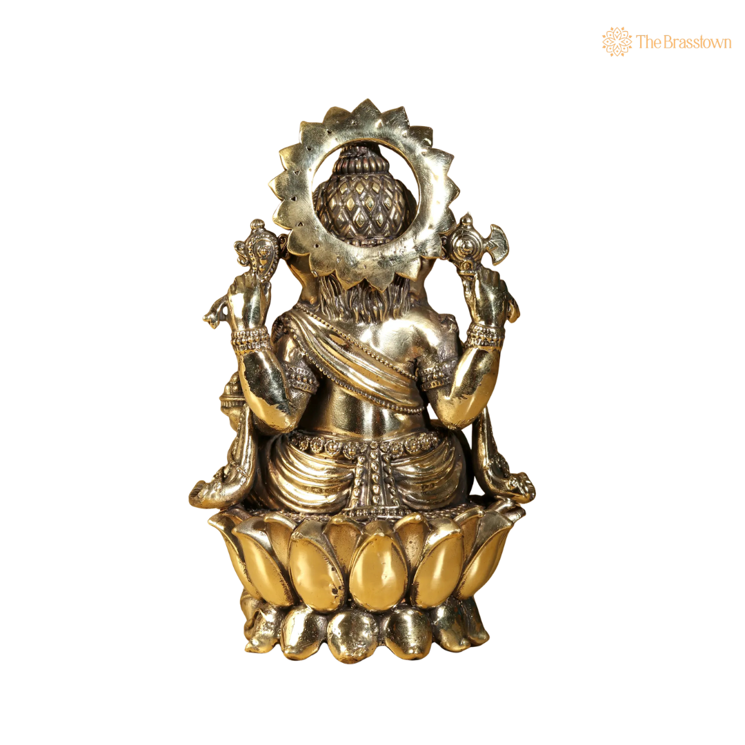 Handcrafted Brass Ekdanta Ganesh Idol 2.5 Inch – home mandir puja decor India