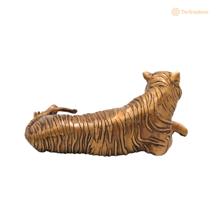 Brass Tigress Idol 4 Inch – home mandir puja decor India