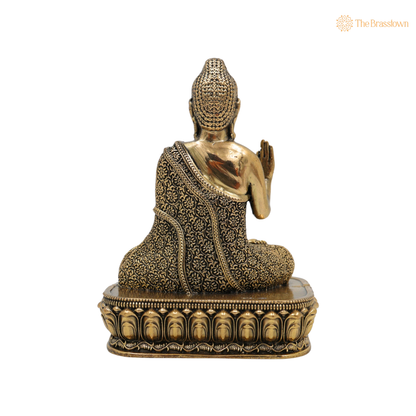 Handcrafted Brass Buddha in Meditation 4.5 Inch – home mandir puja decor India