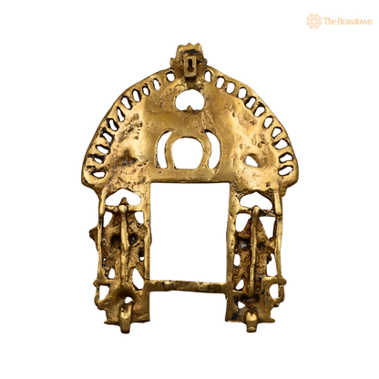 Handcrafted Brass Traditional Prabhavali Arch with Dwarpal  – Handcrafted Arch Backdrop Wall Hanging for Home Temple, Deity Décor &amp; Spiritual Ambience 37.5 Inch (Copy)