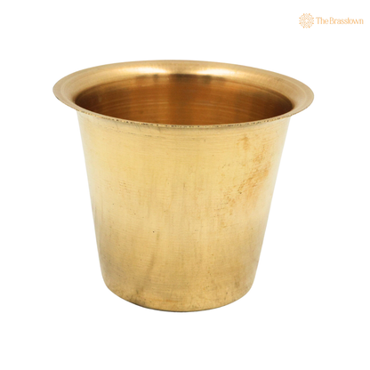 Brass Tumbler – Peetal Tea &amp; Coffee Cup with Heat Retention for Café, Restaurant, Home &amp; Coffee Counter Display 2.5 Inch