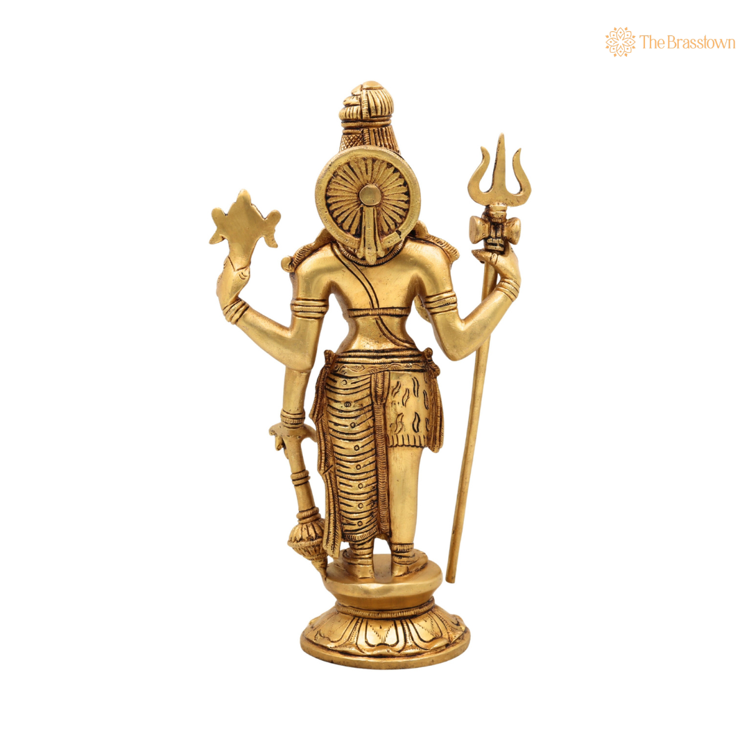 Brass Harihara Idol 11 Inch – home mandir puja decor India