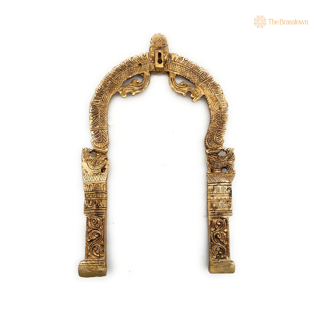 Exquisite Traditional Brass Arch Frame 16 Inch – home mandir puja decor India
