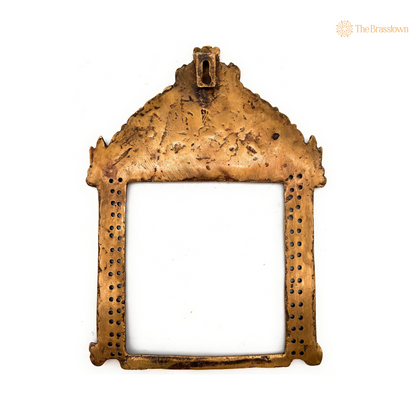 Antique Brass Temple Frame with Ornamental Design 11 Inch