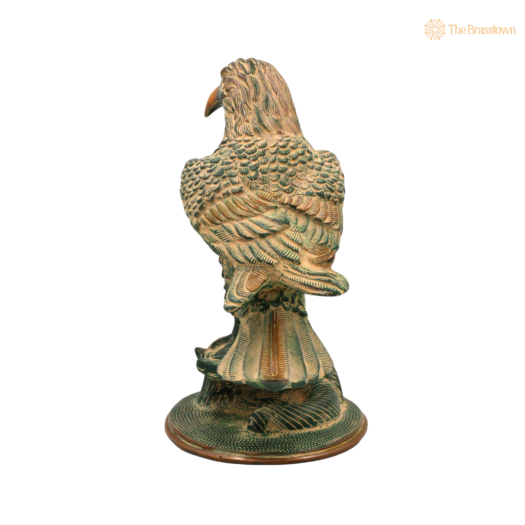Brass Eagle Sculpture 13 Inch – home mandir puja decor India