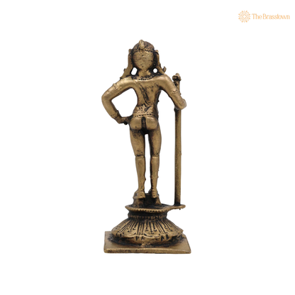 Brass Udupi Krishna Idol 4.5 Inch – home mandir puja decor India