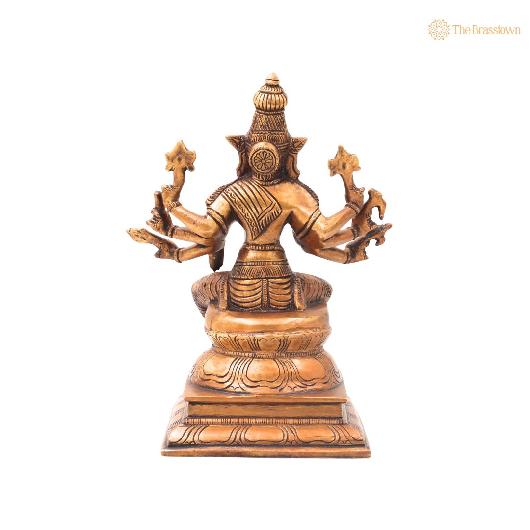 Brass Varahi Devi Idol – Handcrafted Traditional Chola Style Varahi Amman Murti for Pooja, Home Mandir, Spiritual Décor &amp; Gifting 10.5 Inch