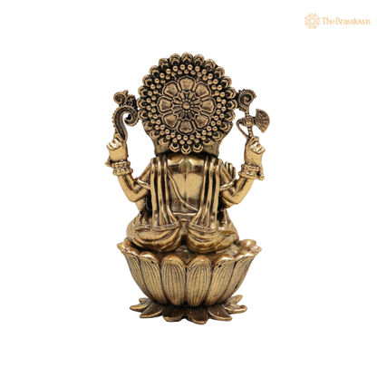 Handcrafted Brass Ganpati Bappa Idol 4 Inch – home mandir puja decor India