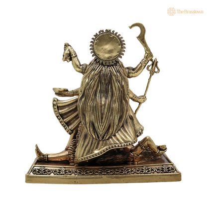 Divine Brass Mahakali Idol 5.5 Inch – home mandir puja decor India