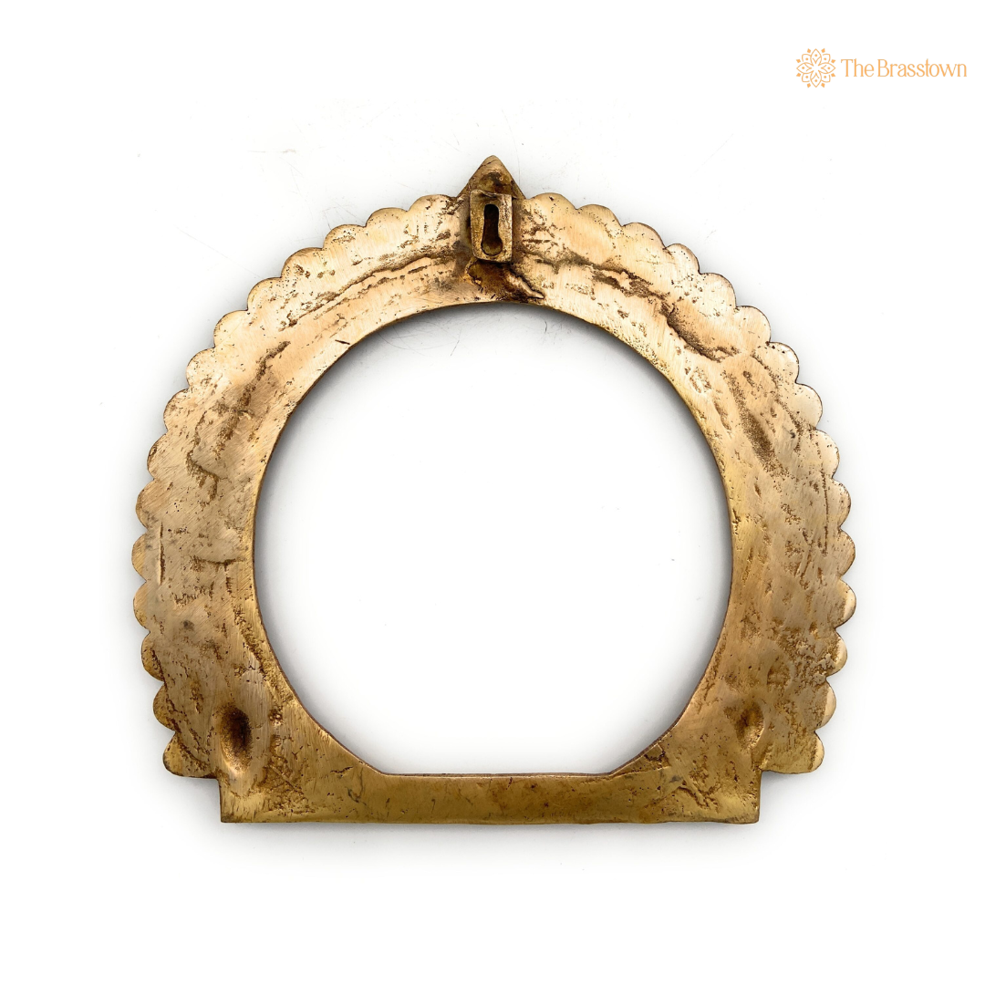 Ornate Antique Brass Circular Arch Frame 9 Inch