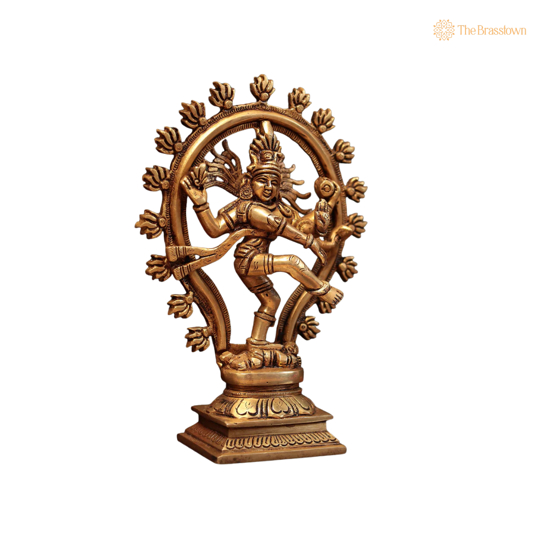 Handcrafted Brass Natraj Superfine Idol 10 Inch – home mandir puja decor India