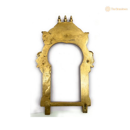 Antique Brass Temple Arch with Intricate Motifs 12 Inch