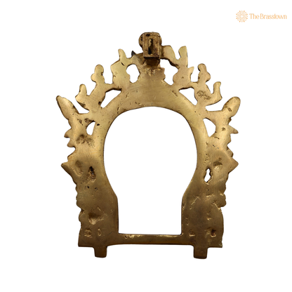 Brass Handmade Prabhavali Frame With 8.5 Inch – home mandir puja decor India