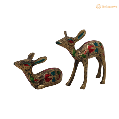 Brass Handcrafted Set of 2 4.5 Inch – home mandir puja decor India