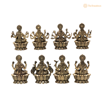 Brass Handcrafted Lakshmi Idol 3 Inch – home mandir puja decor India
