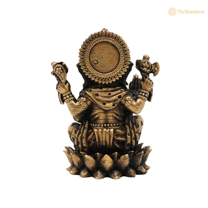 Handcrafted Brass Ganpati Bappa Idol 3 Inch – home mandir puja decor India