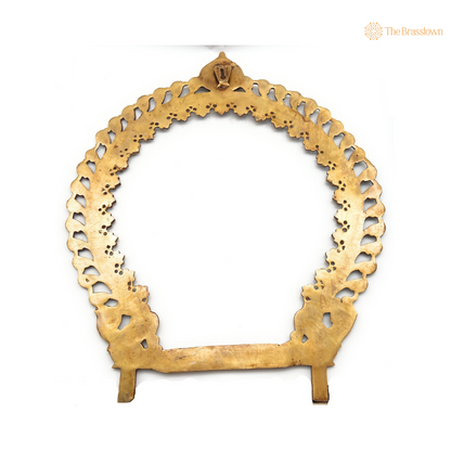Traditional Brass Leaf Motif Arch Frame 9 Inch