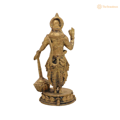 Brass Standing Hanuman Idol 2 Inch – home mandir puja decor India