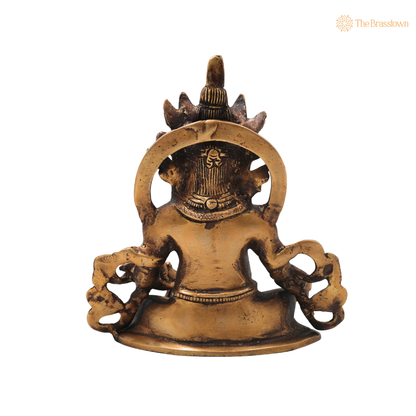 Handcrafted Brass Kubera Idol – Handcrafted Vaishravana Wealth Murti for Vastu, Pooja, Home Mandir, Décor &amp; Spiritual Gifting 6.5 Inch