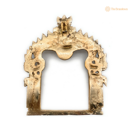 Traditional Brass Lion-Guarded Arch Frame 10.5 Inch