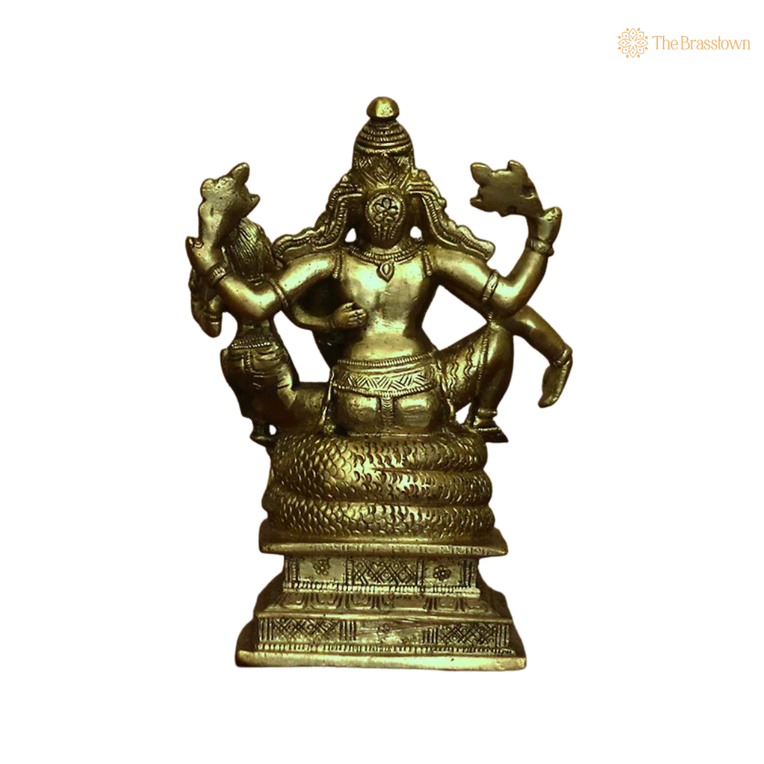 Handcrafted Brass Narayana Vishnu &amp; 6.5 Inch – home mandir puja decor India