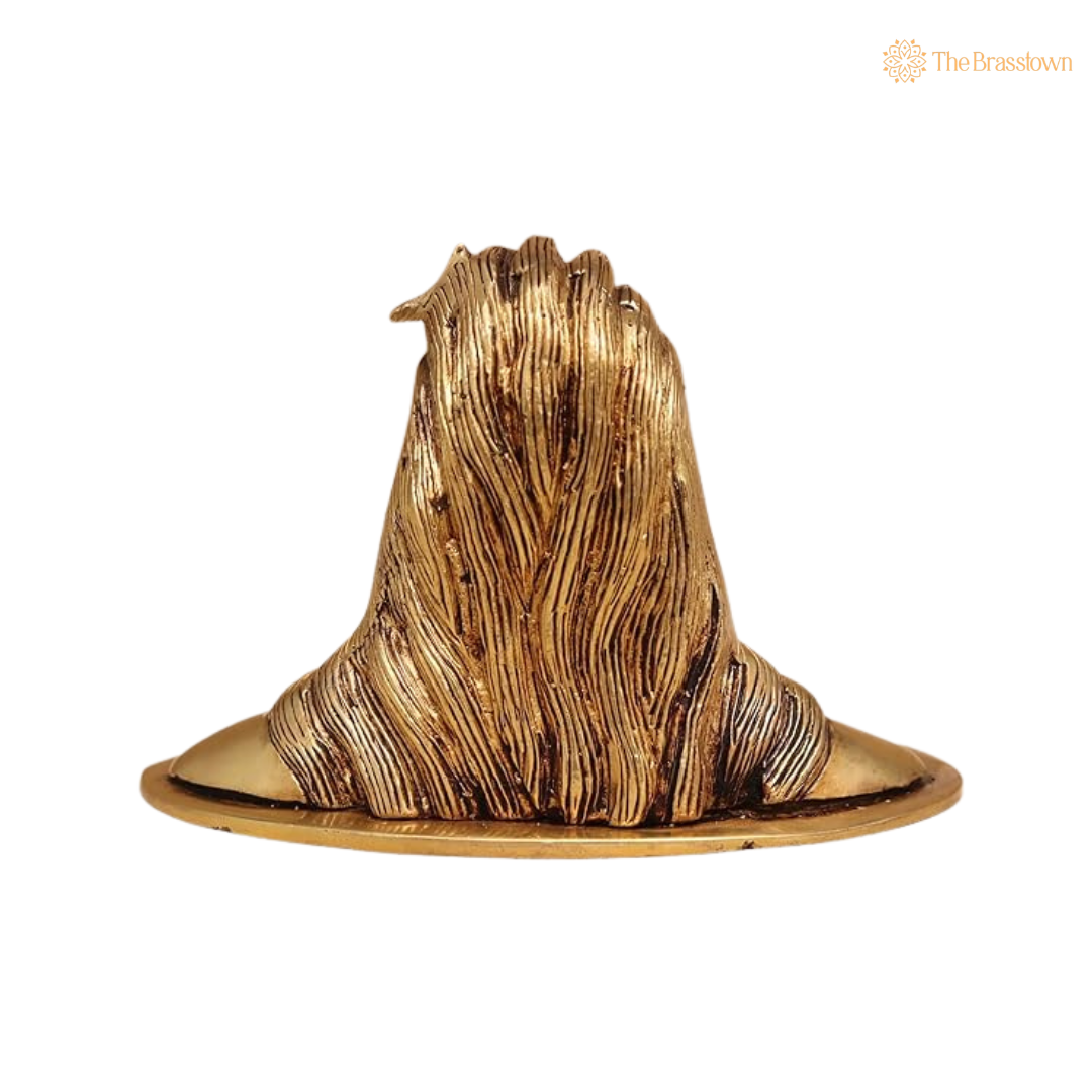 Brass Adiyogi Shiva Bust Statue 4 Inch – home mandir puja decor India