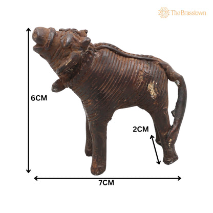 Brass Cow and Calf Sculpture – Bastar Tribal Art 2.5 Inch 5