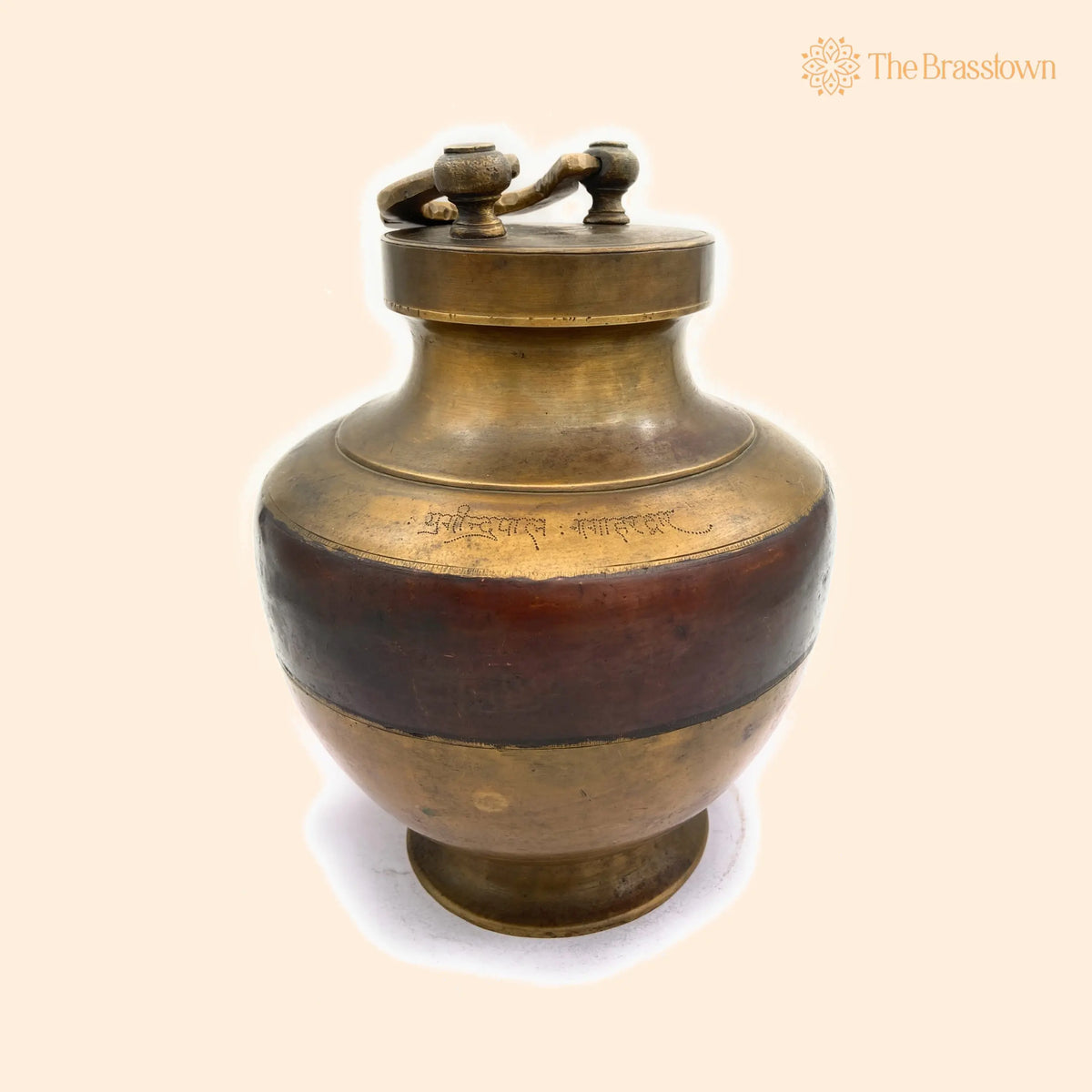 Brass Antiques Kamandal – Handcrafted Brass Stoup, Gangajali With 2 Litre Capacity for Puja Rituals &amp; Home Mandir 10.5 Inch 1