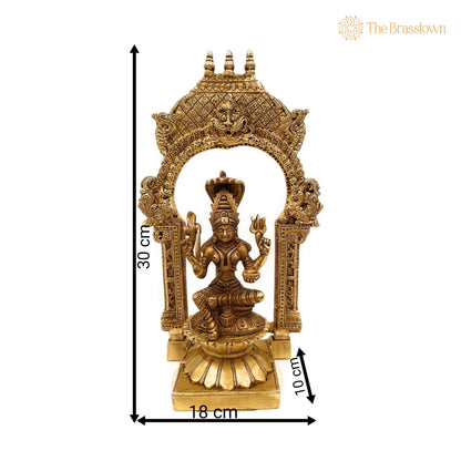 Brass Mariamman Idol – Handcrafted Mariyamma Vigraham, Samayapuram Muthu Mariamman Statue, Renuka Yellamma Devi Murti 12 Inch 3