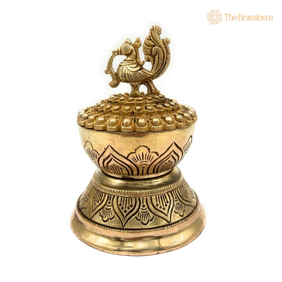 Brass Dhoop Dani – Handcrafted Peetal Sambrani Burner, Pital Agarbatti Stand, Pittal Dhoop Holder Idol, Traditional Indian Pooja Murti 7 Inch 2